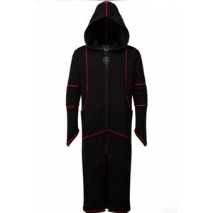 Killstar ✦ Darkside Longline Hooded Jacket ✦ Black Cotton Blend Zip Front Gothic